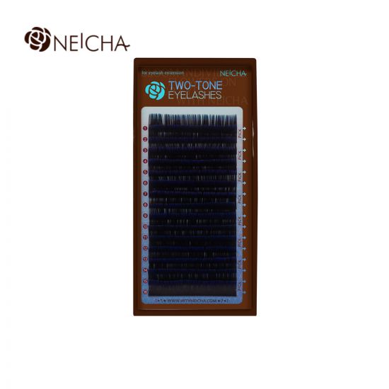 Ресницы двухцветные NEICHA Black-Blue 16 линий MIX
