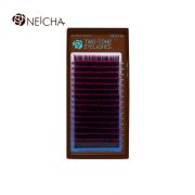 Ресницы двухцветные NEICHA Black-Red 16 линий MIX