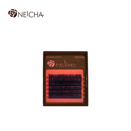 Ресницы коричневые NEICHA Twinkle MINI 6 линий L-Curve MIX