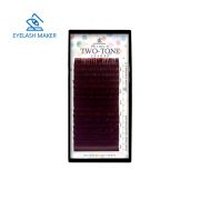 Ресницы двухцветные EYELASH MAKER Black-Red 16 линий