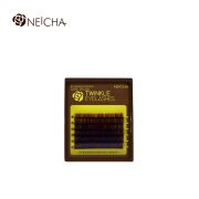 Ресницы коричневые NEICHA Twinkle Dark Brown MINI 6 линий MIX